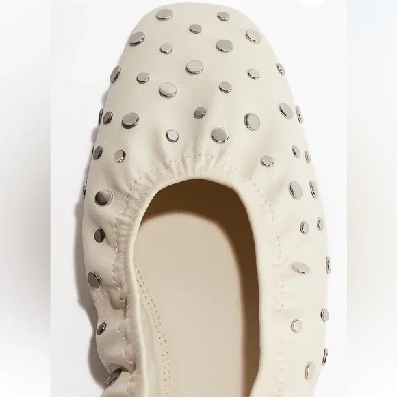 H&M white studded ballet flats - Picture 3 of 6